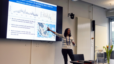 Gastrednerin Suja Murty (University at Albany, New York) auf dem SPP 2299 “Early Career Researcher Meeting” am MARUM. Foto: MARUM – Zentrum für Marine Umweltwissenschaften, Uni Bremen, T.Felis