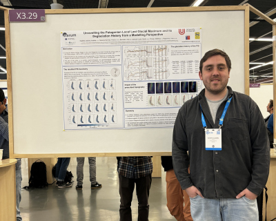 Andrés at his poster presentation