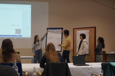 f.l.t.r. Anja Ruhl, Dennis Schreiber, Ling Wang and Radhika Sudheendran during their short presentation