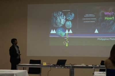 Palash Kumawat during his presentation