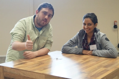 f.l.t.r. Andrés Castillo Llarena and Amna Bibi
