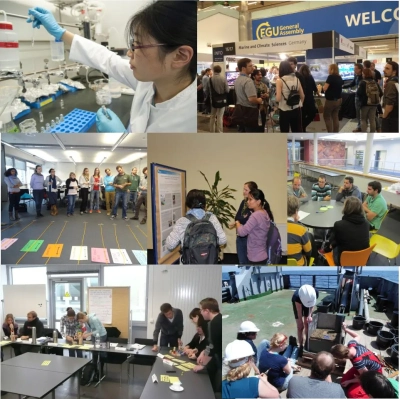 collage of professional development activities