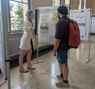 Joely presenting her poster