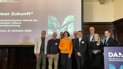 Die Sprecher:innen beim Parlamentarischen Abend der DAM im Bremer Rathaus. Foto: MARUM - Zentrum für Marine Umweltwissenschaften, Universität Bremen