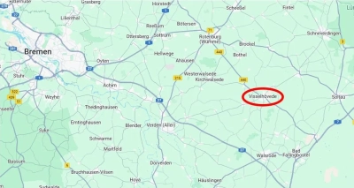 Visselhövede on a map