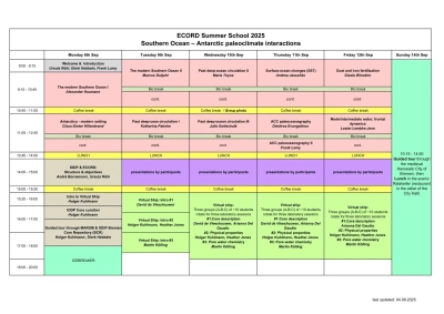 ESS2025 programme week1