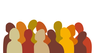 schematic of a diverse group of people