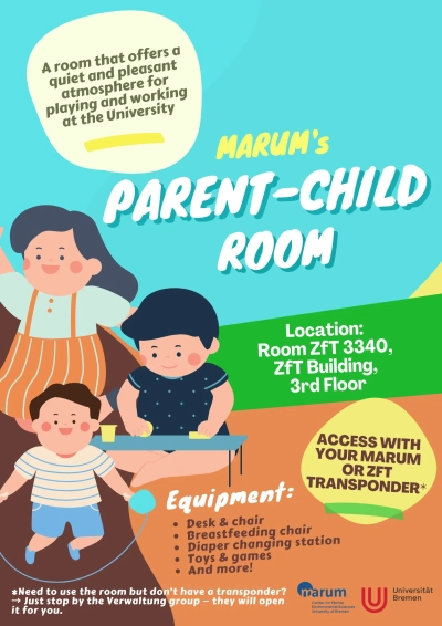 flyer parent-child room at MARUM