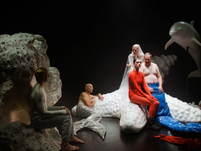 “WASSERWELT. DAS MUSICAL” premiered on September 26, 2025, at the Theater Freiburg. Photo: Philip Frowein