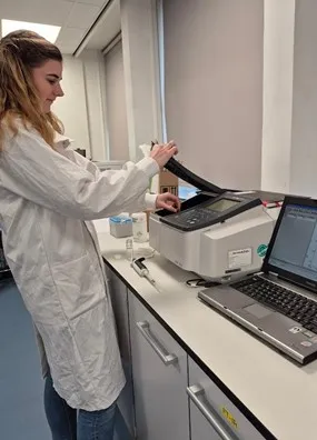 Julia doing laboratory work