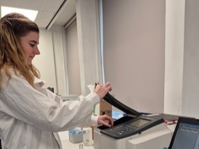 Julia doing laboratory work