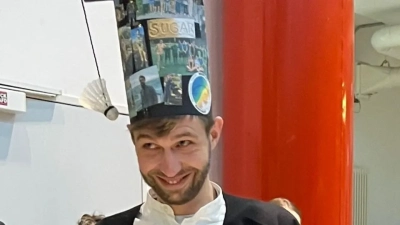 Lennart Stock with his doctoral hat