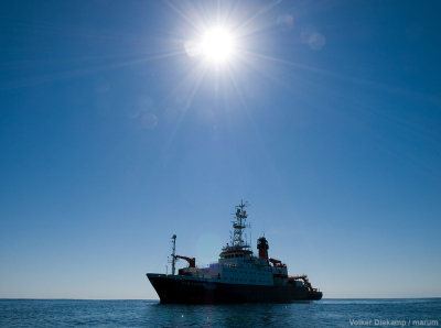 FS Meteor im Indischen Ozean