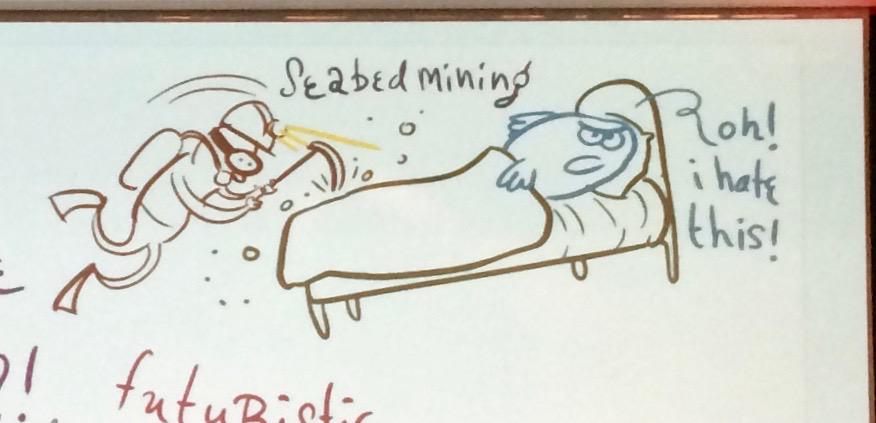 The conference had its own cartoonist who tried to capture some of the presentations’ content.