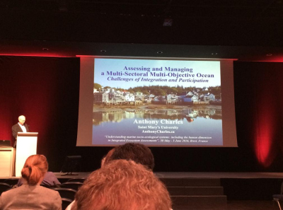 Anthony Charles (St. Mary’s University, Canada) presenting on ‘Assessing and Managing a Multi-sectoral Multi-Objective Ocean’