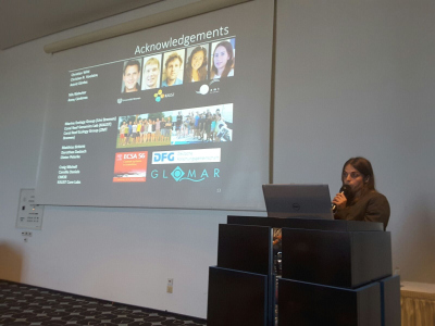 Claudia Pogoreutz wrapping up her talk at the ECSA56